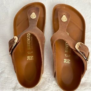 Birkenstock Gizeh Big Buckle, Cognac (brown), size 38/7